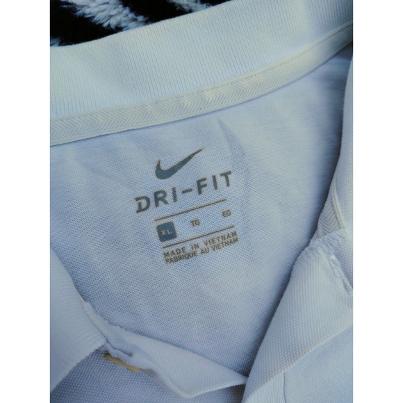 Nike Dri Fit Golf Polo Shirt Mens L White Ryder Cup Whistling Strait Performance - Picture 6 of 9